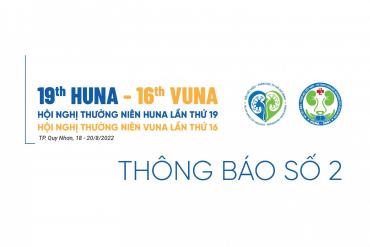 Thông báo số 2 Hội nghị HUNA lần thứ 19 - Hội nghị VUNA lần thứ 16