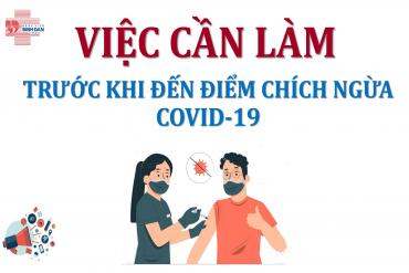 Việc cần làm trước khi đến điểm tiêm ngừa COVID-19