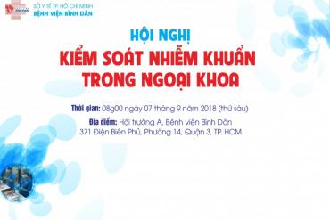 HỘI NGHỊ KIỂM SOÁT NHIỄM KHUẨN TRONG NGOẠI KHOA