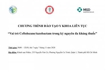 Chương trình đào tạo y khoa liên tục "Vai trò Ceftolozane/tazobactam trong kỷ nguyên đa kháng thuốc"