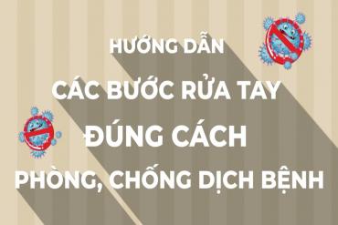 Hướng dẫn các bước rửa tay đúng cách phòng chống dịch bệnh