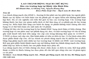 Lao thành động mạch chủ bụng - Báo cáo trường hợp tại tài xỉu
