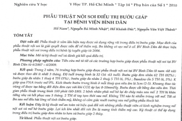 Phẫu thuật nội soi điều trị bướu giáp tại tài xỉu
