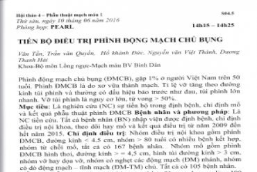 Tiến bộ điều trị phình động mạch chủ bụng